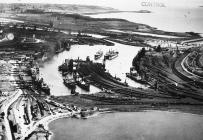 Aerial views of Barry Docks