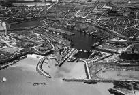 Aerial views of Barry Docks 