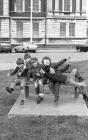 Group of Children Outside the Dock Offices, Barry