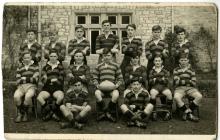 Tîm rygbi Ysgol Ramadeg y Bont-faen 1950au