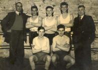 Boxers at Penyrheol boxing gym, Llannant Farm,...