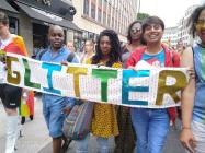 Glitter Cymru members at Bristol Pride, 13 July...