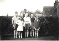 Boys outside No3 Elan Village Aug 1956