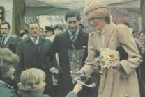 Prince Charles and Princess Diana visiting...