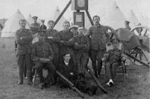 Royal Welch Fusiliers at camp, 1918