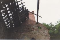 Remains of Roof of Fron Hall after fire,...