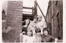 Textile workers, Holywell textile mill