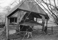 Peter Smith in 1971 recording Tŷ-mawr hall...