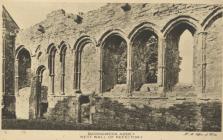 Basingwerk Abbey Refectory west wall.