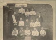 Picture of Holywell Board School football team...