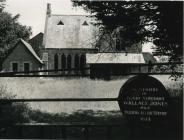 Llandough church hall and memorial plaque 1980s