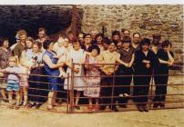 Photograph of Sheep shearing group 1971