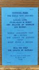 1920s WLNU Armistice Week Signup Card