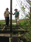 Demolition of a hide on Skomer Island, 2016