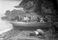 Loading cattle for transportation, Skomer...