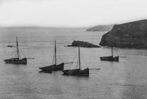 Breton langoustiers sheltering in North Haven,...