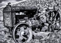 The old Fordson tractor, Skomer Island, 1980