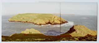 View of Middleholm from Neck, Skomer Island, 1993