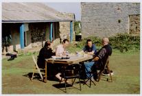 Volunteers on Skomer Island, 2004.