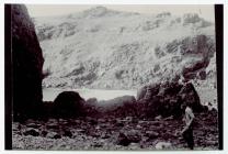 Observing seal pups, Skomer Island, c.1940s