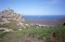 Tankers seen from the Skomer Island Trig Point,...
