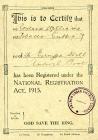 National Registration Card: Rowland Williams 