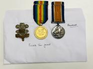Tom James' WW1 Medals