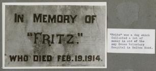 Plaque in Memory Fritz