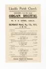 Programme of an Organ Recital held at Llandilo ...