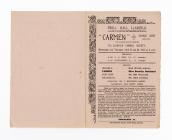 Programme of the Opera ‘Carmen’ (concert...