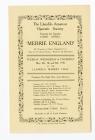 Programme of a comic opera "Merrie England...