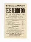 Programme of Eisteddfod held ar St. Paul ...