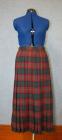 Sgert bleth tartan byrgwnd (Laura Ashley)