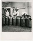 Unloading milk churns at Felinfach Creamery