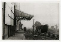 Locomotive and carriage on separate lines at...