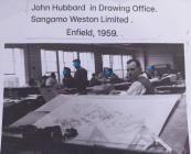 A photograph of John Hubbard at Sangamo Weston...