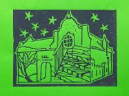 Dowlais Library Lino-cut Print - Green