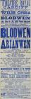 Blodwen' and 'Arianwen' Playbill