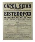 Poster of an Eisteddfod at Capel Seion, Myddfai...