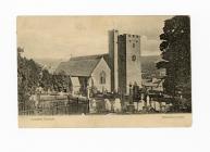 Postcard image of Llandilo / Llandeilo Church,...