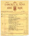 D Brown and Sons May 1936