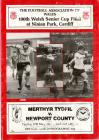 Football Programme for 100th Welsh Cup Final at...