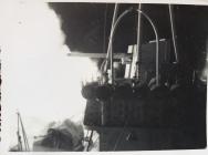 Royal Navy ships guns firing circa world war two