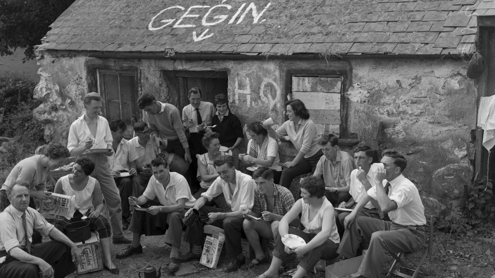 Camping at "Gwersyll y Werin", 1959 Eisteddfod